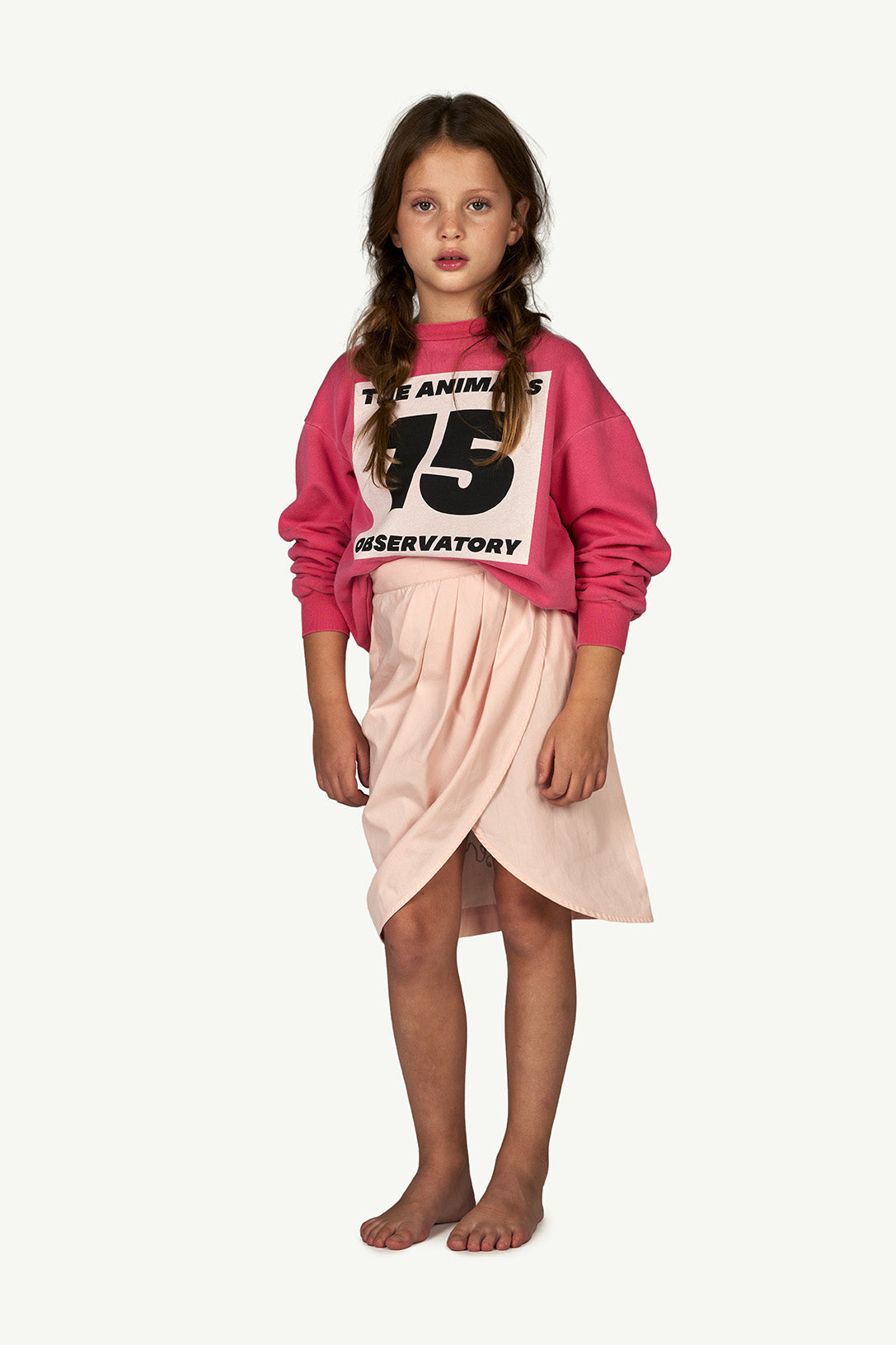 Boys & Girls Pink Cotton Sweatshirt