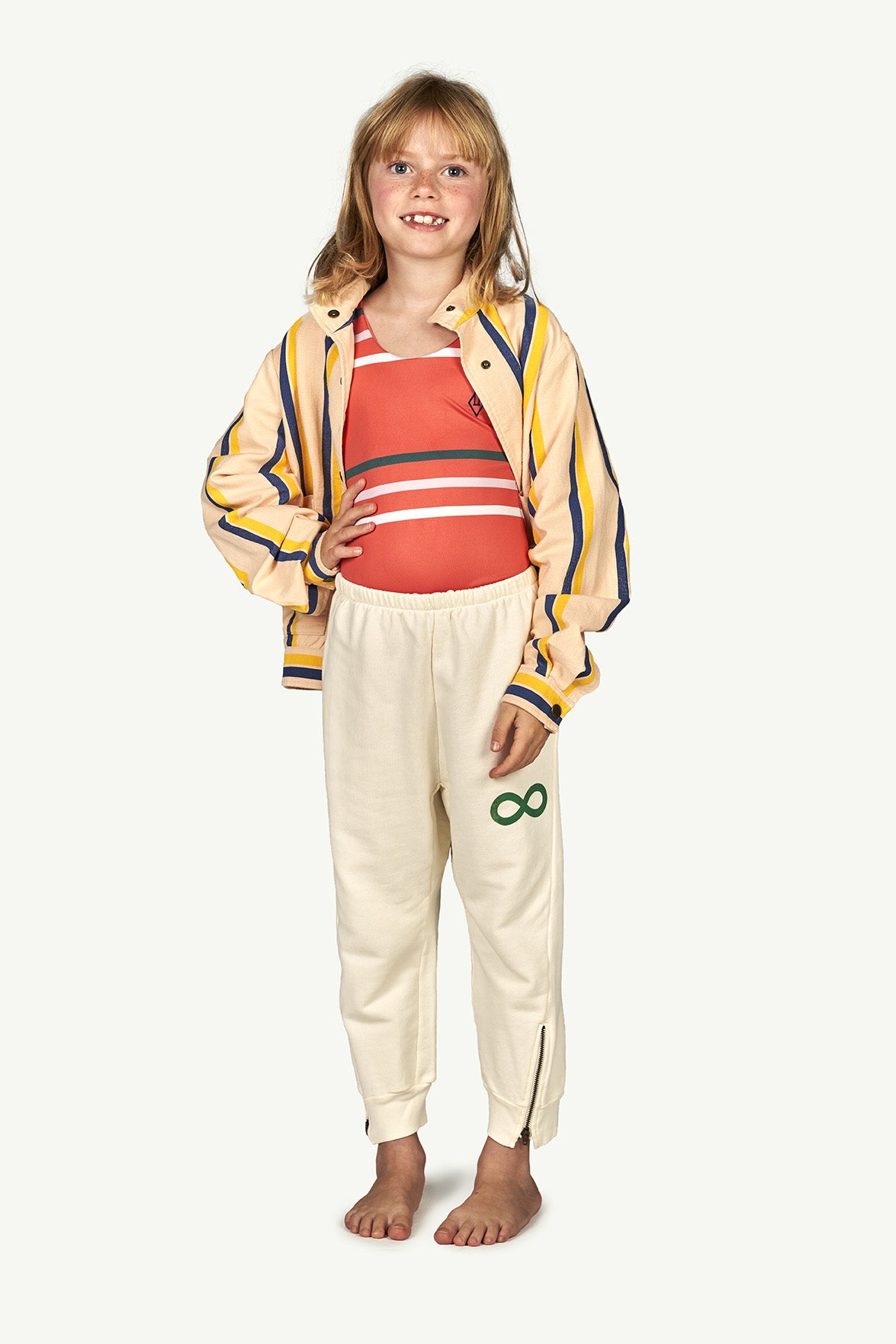 Boys & Girls White Cotton Trousers