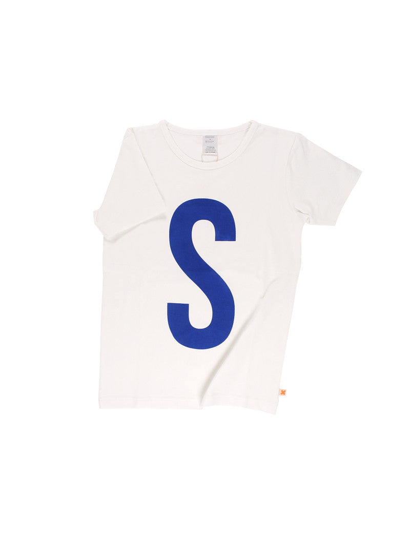 Boys & Girls White "S" T-shirt