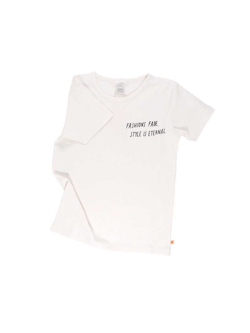 Boys & Girls Ivory Cotton T-shirt