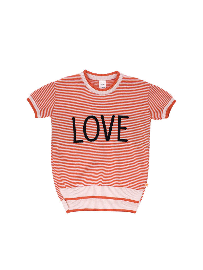 Boys & Girls Pink Striped Knitted Sweater