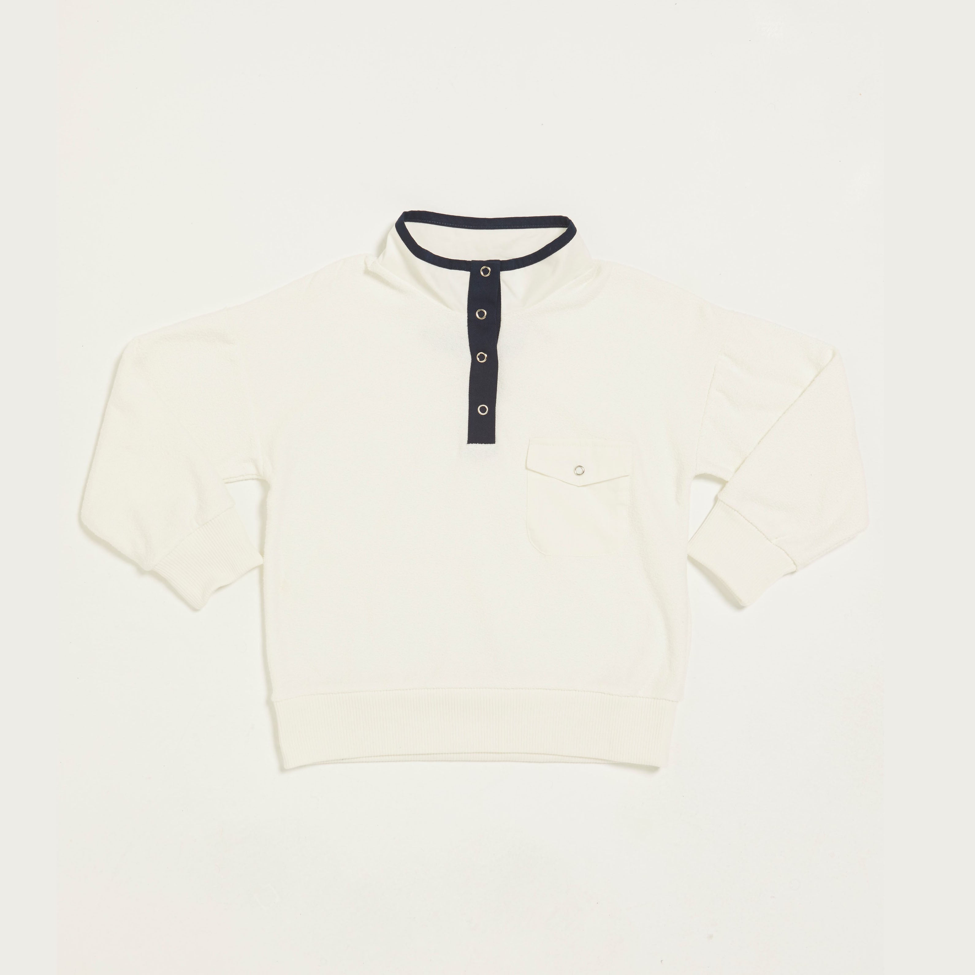 Boys & Girls White Cotton Sweatshirt