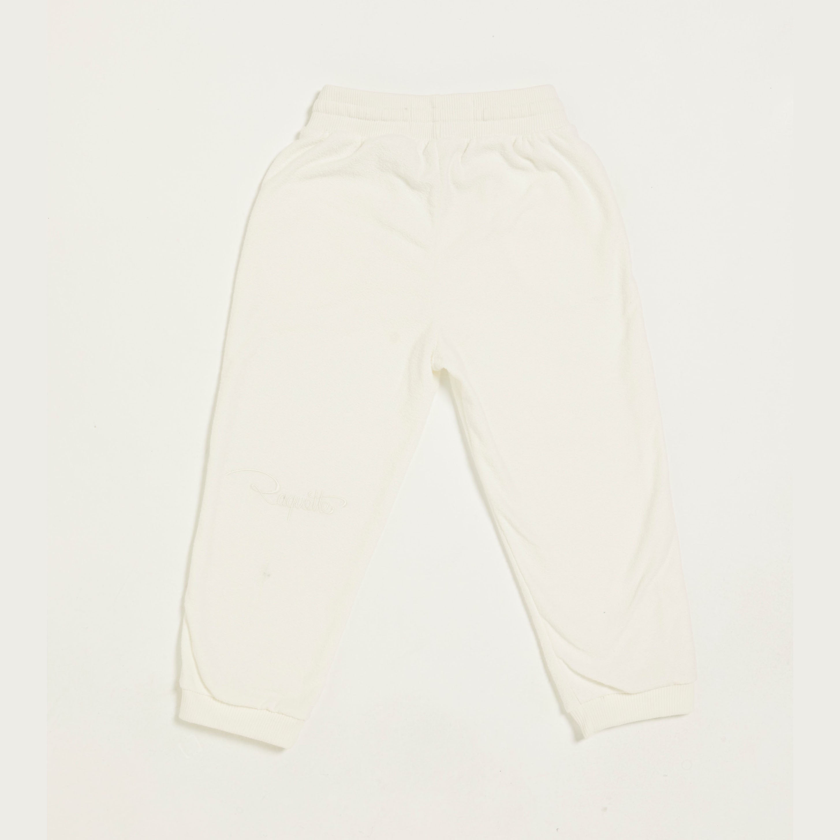 Boys & Girls White Cotton Trousers