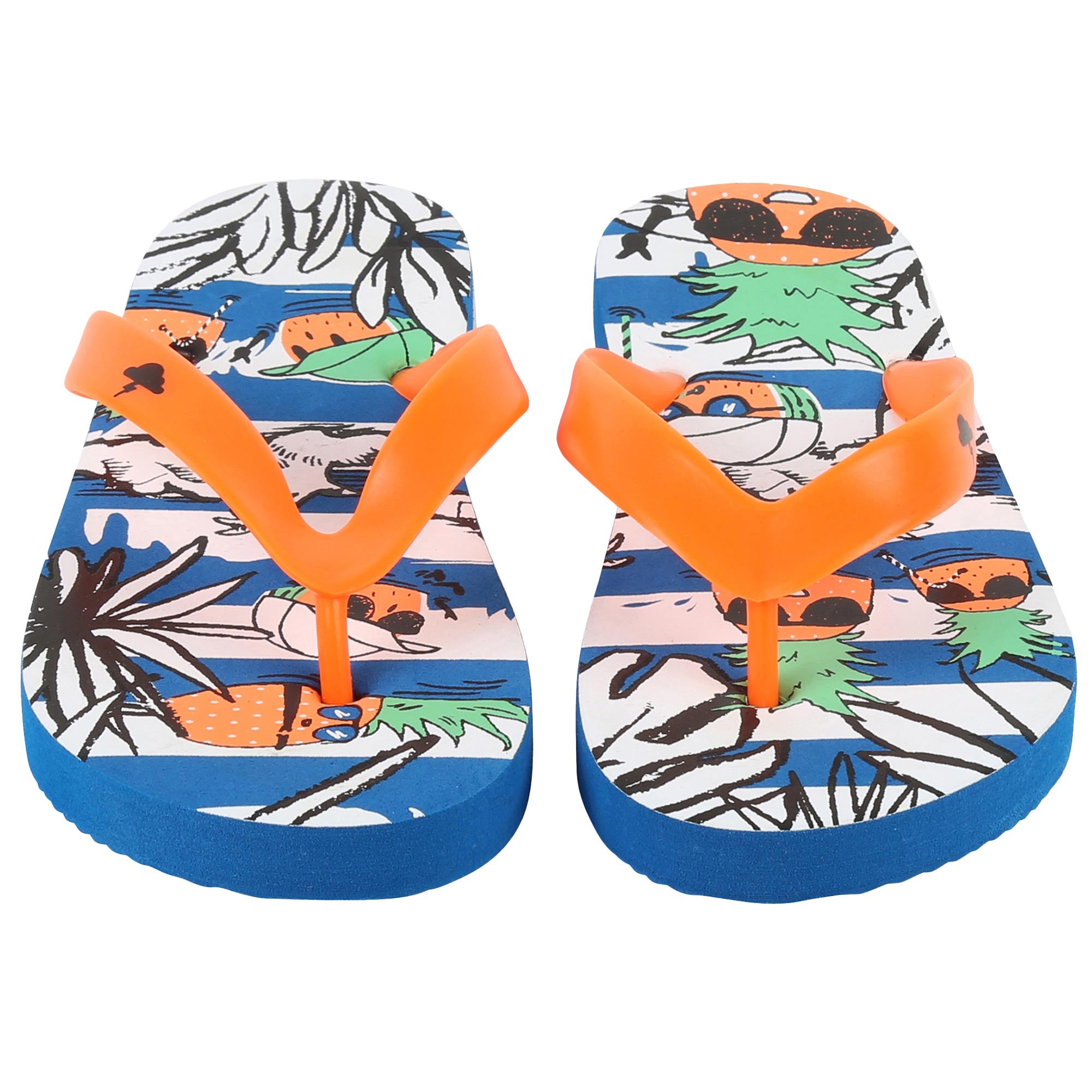 Boys Blue Patterned Flip-Flops