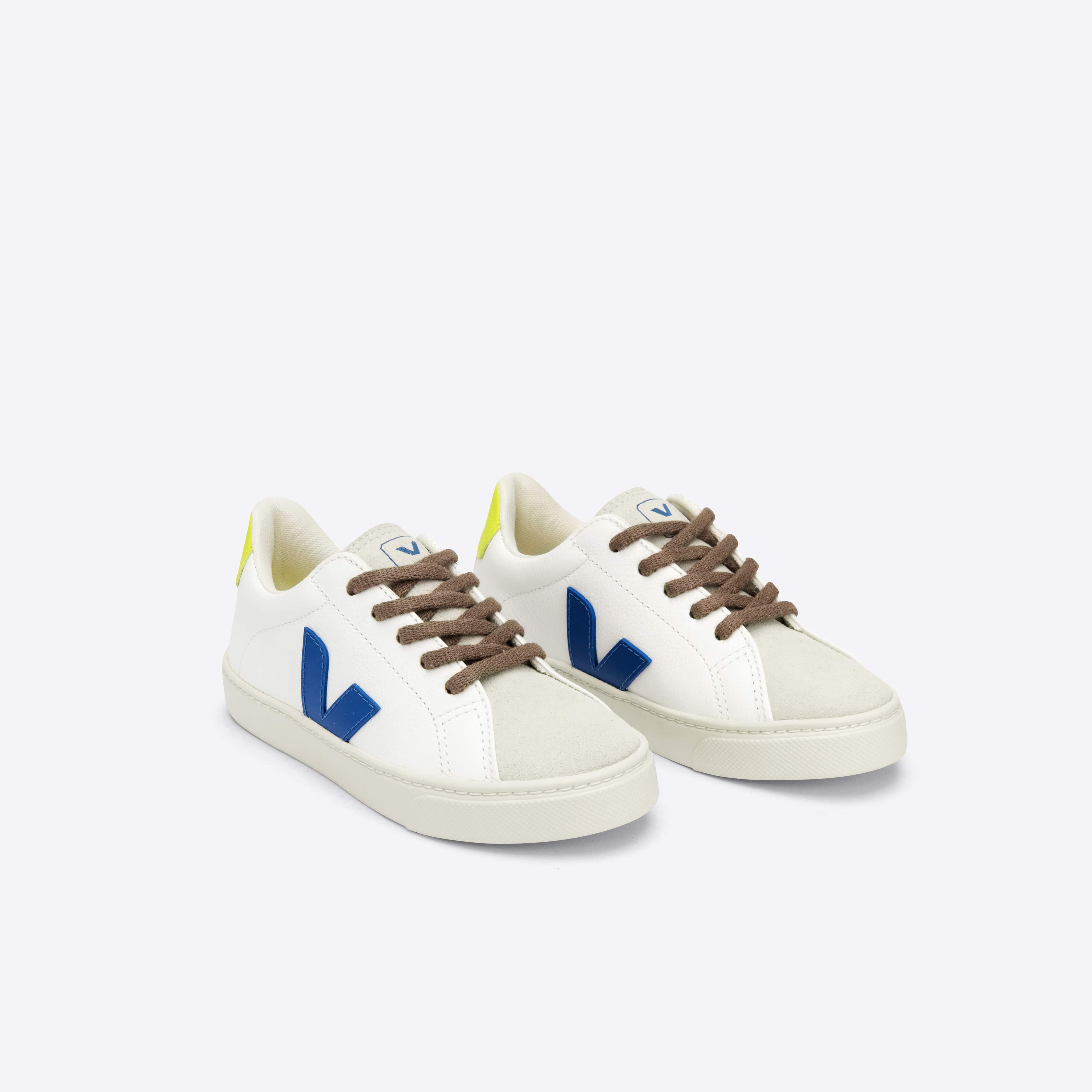 Boys & Girls White "V" Shoes