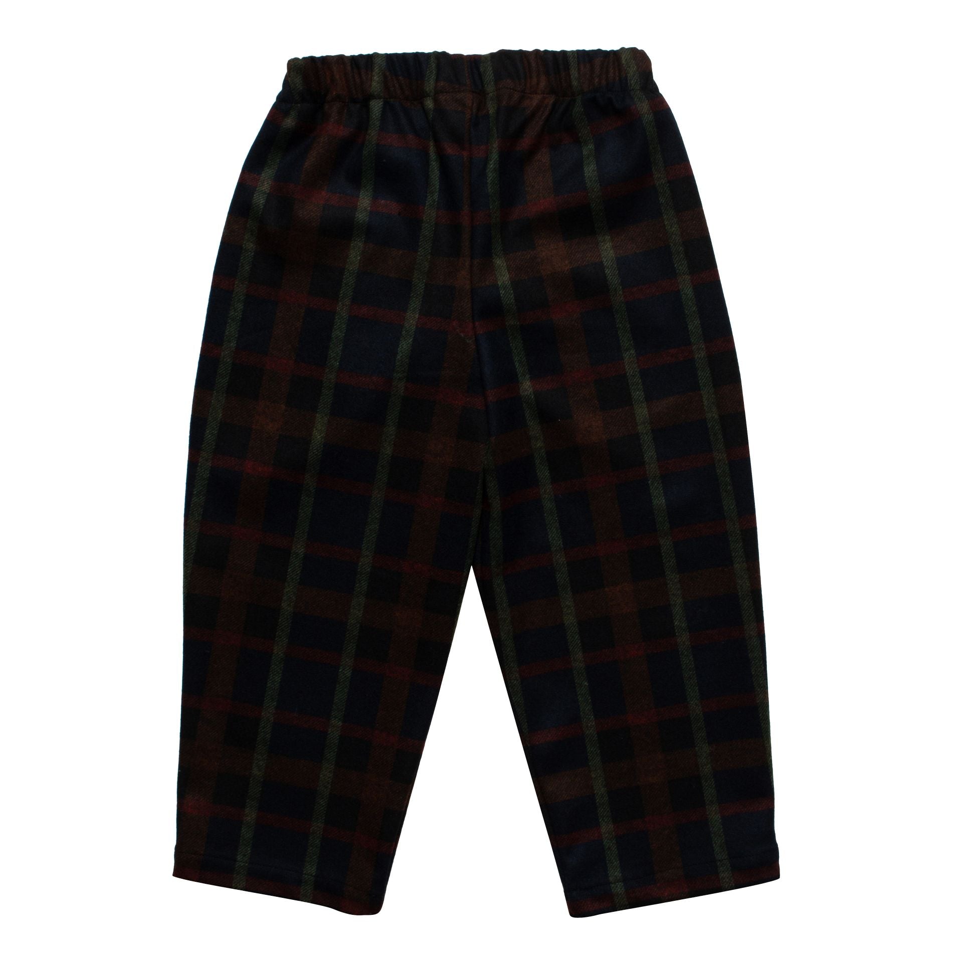 Boys & Girls Navy Check Trousers