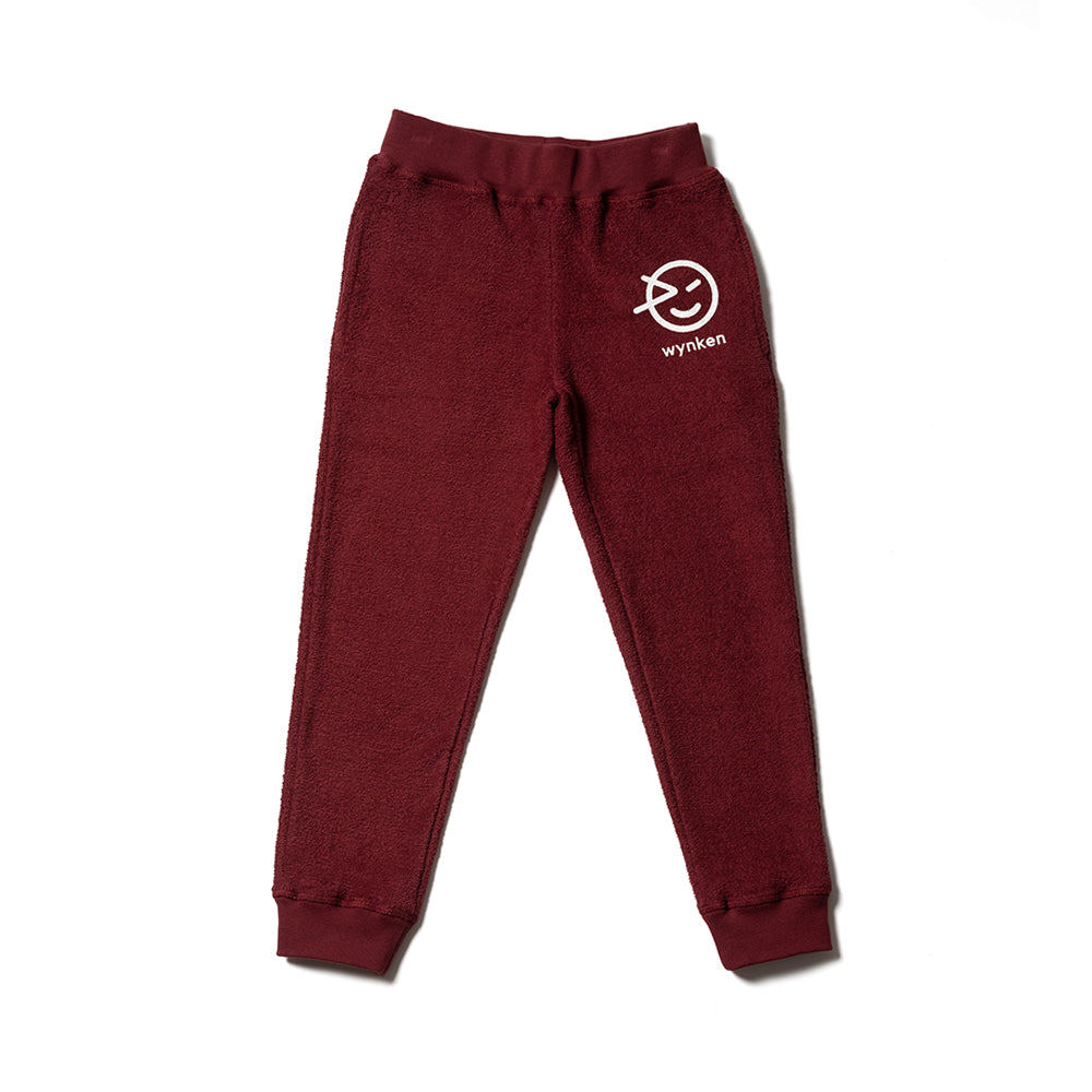 Boys & Girls Burgundy Morden Terry Track Pants