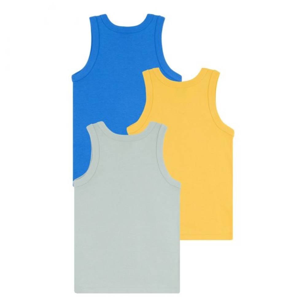 Boys Multicolor Cotton Vest Sets (3 Pack)