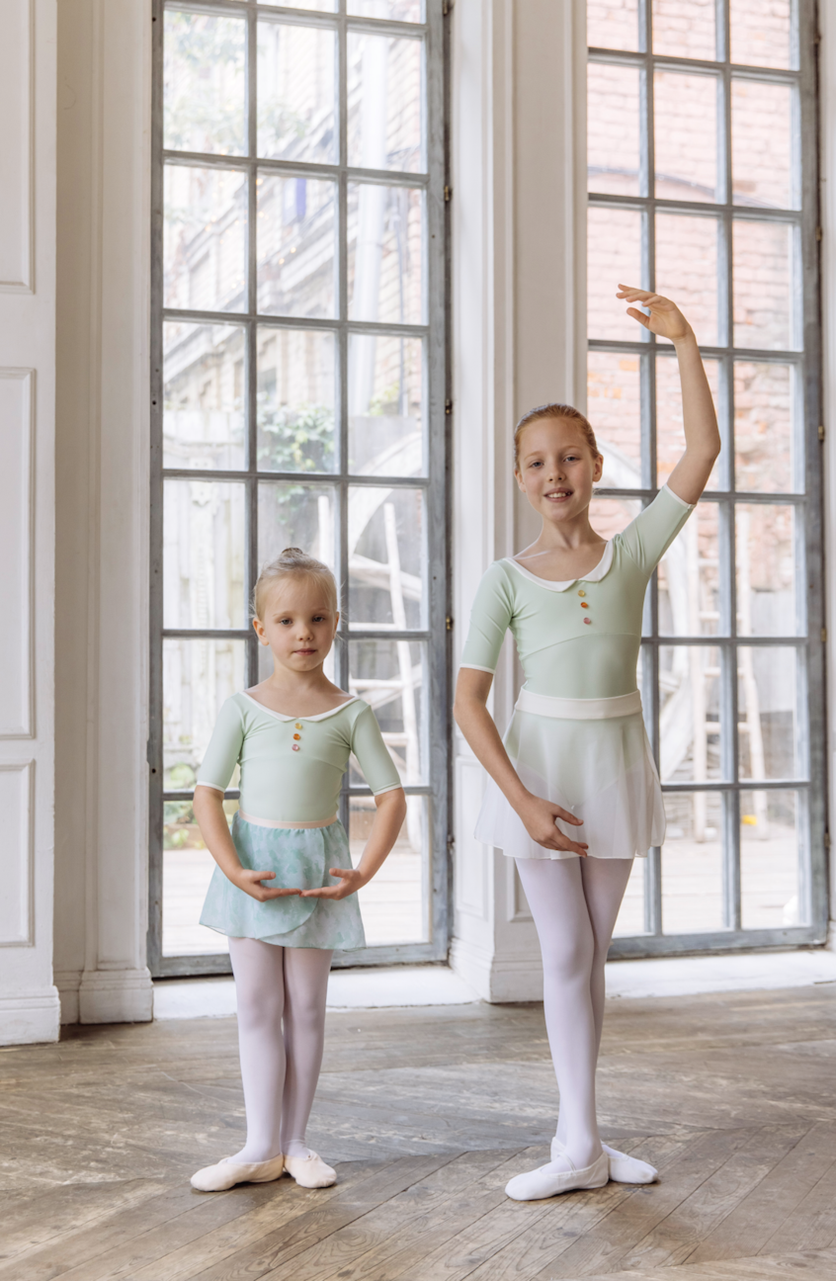 Girls Green Ballet Onesies