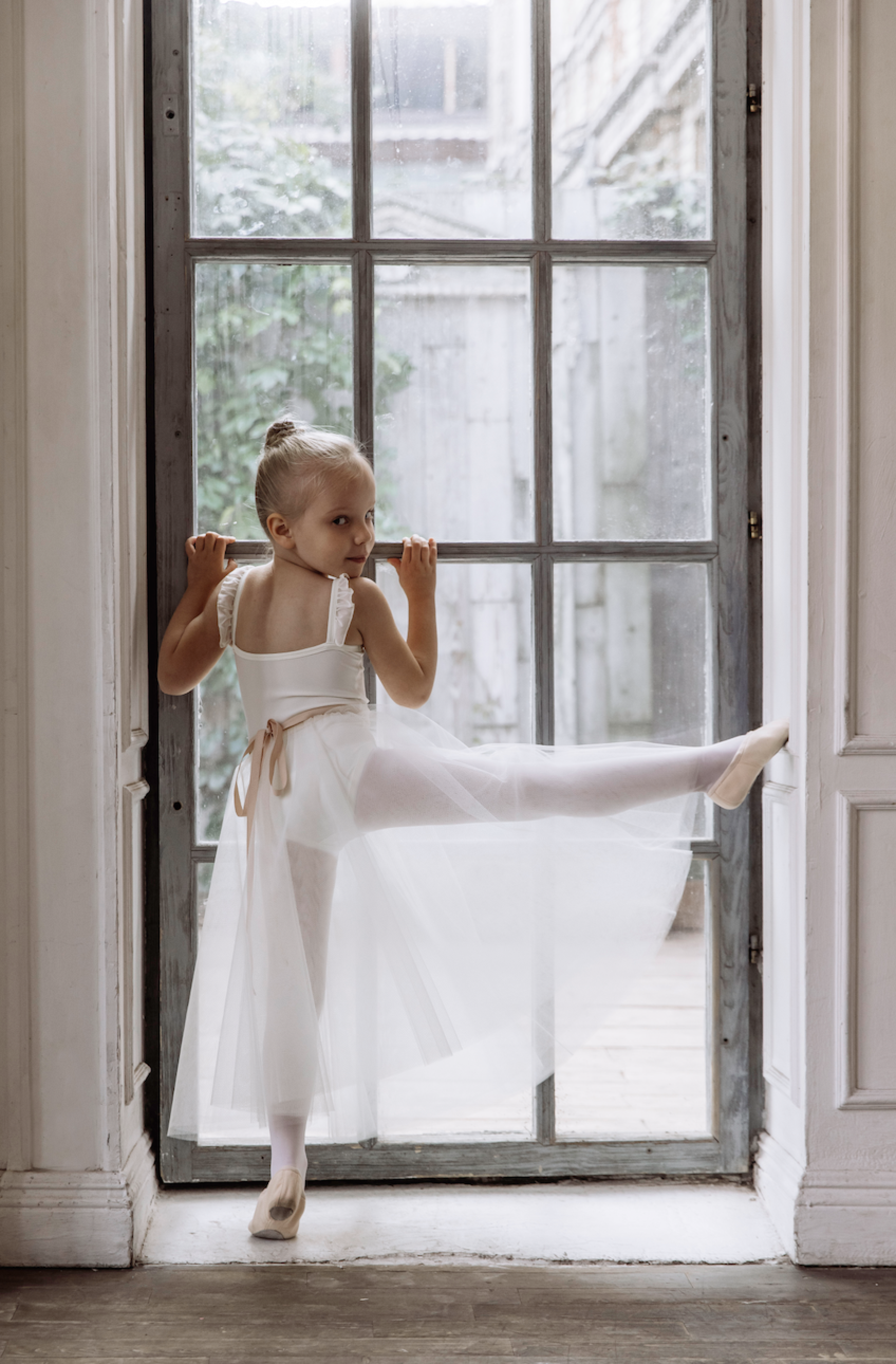 Girls White Ballet Skirt