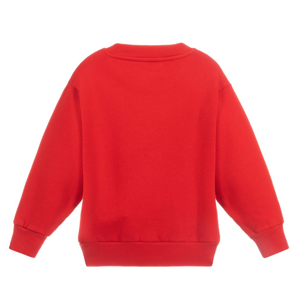 Boys & Girls Red Logo Cotton Sweater