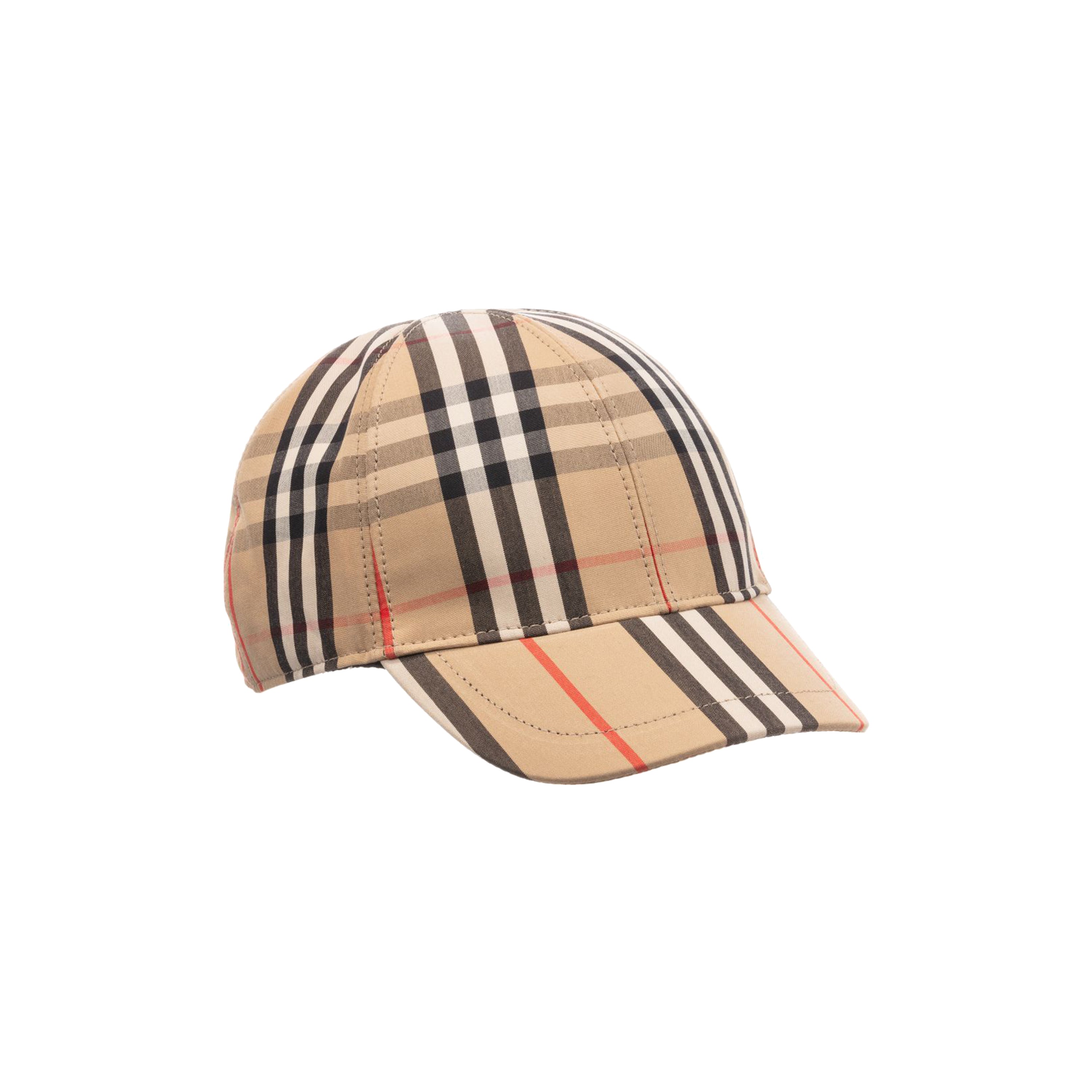 Boys & Girls Beige Check Cotton Cap