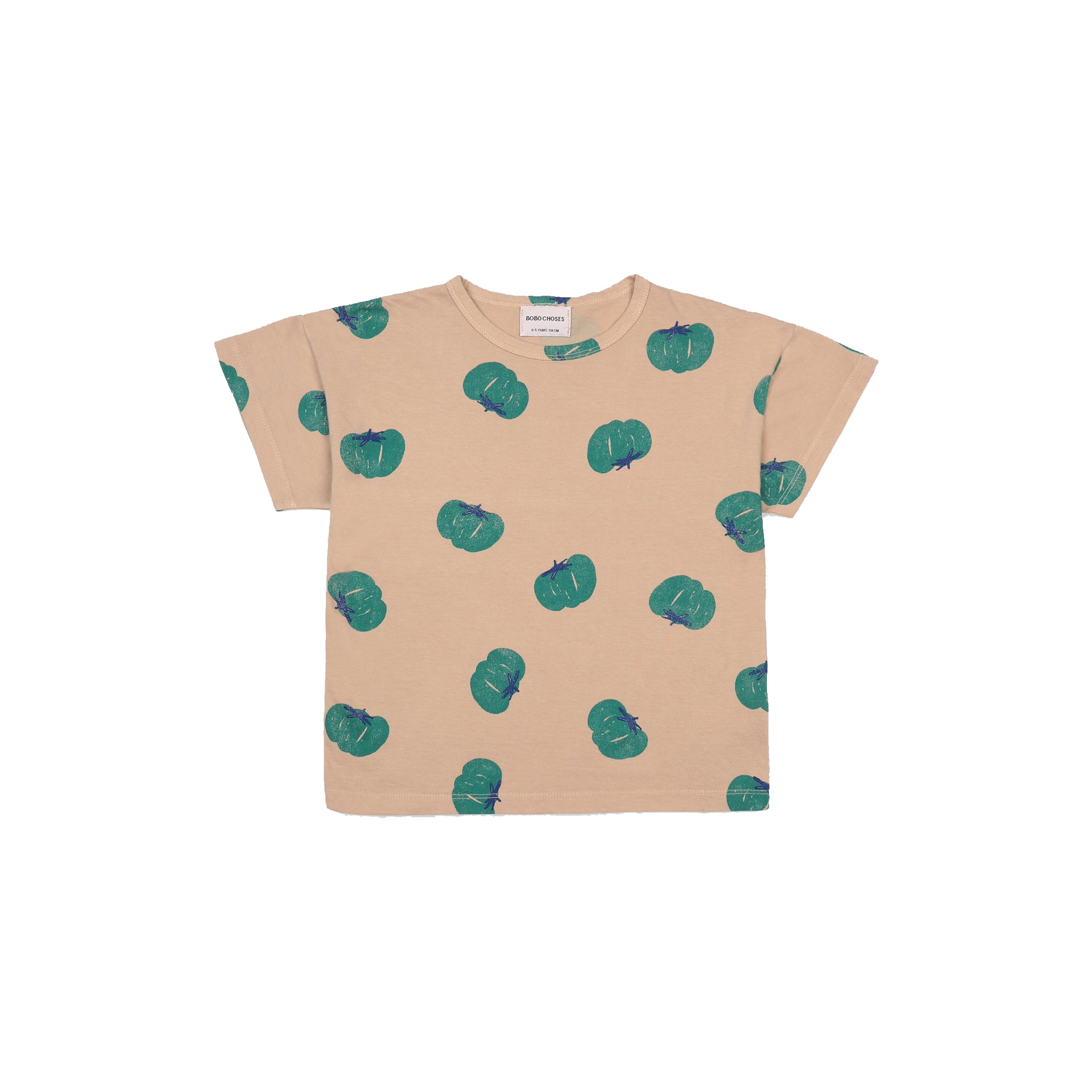 Boys & Girls Beige Tomato Cotton T-Shirt