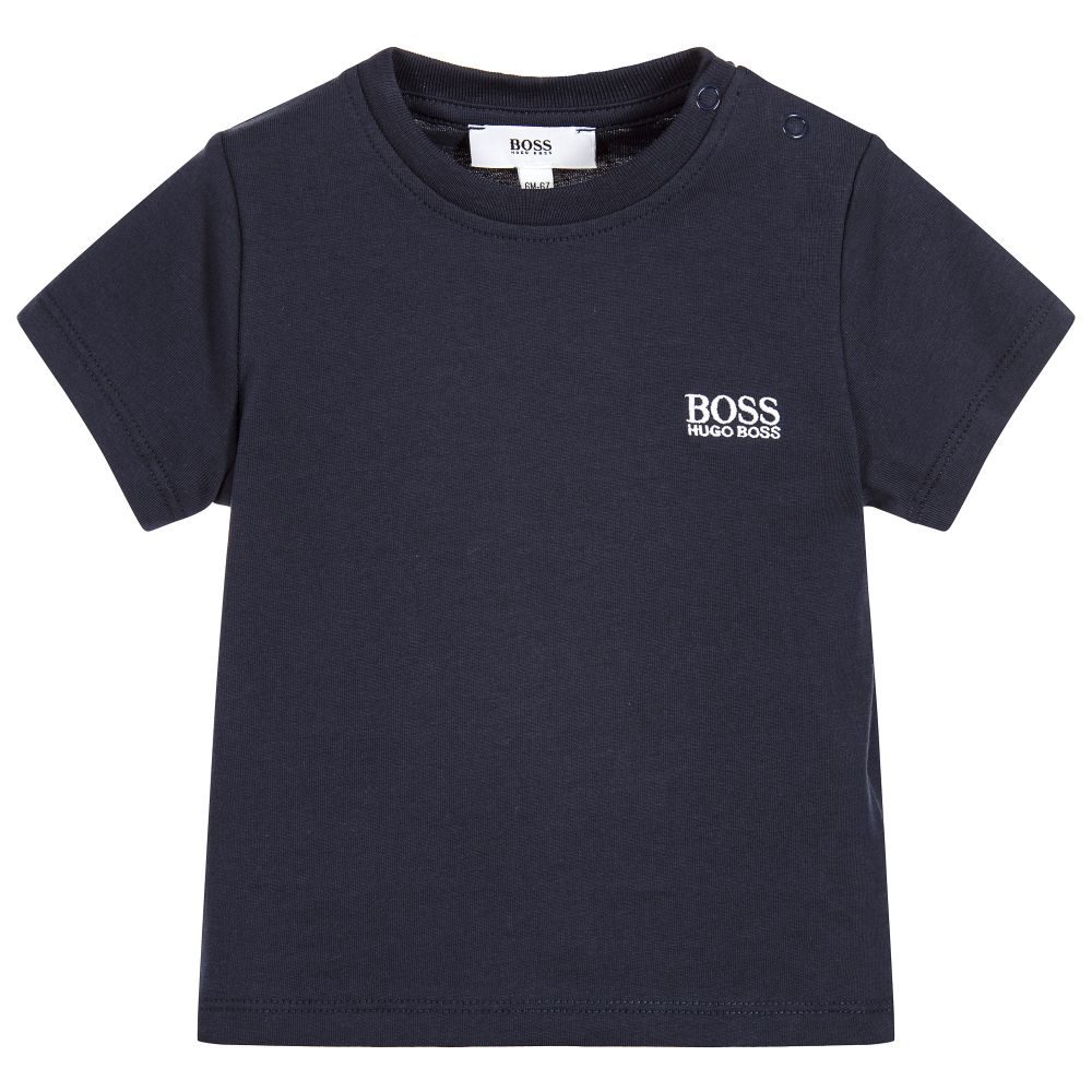 Baby Boys Navy Cotton T-shirt