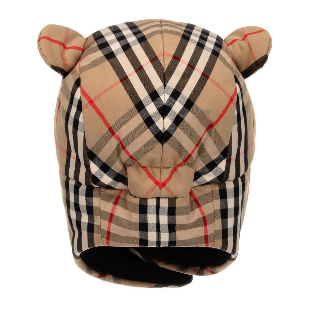 Boys & Girls Archive Beige Check Hat