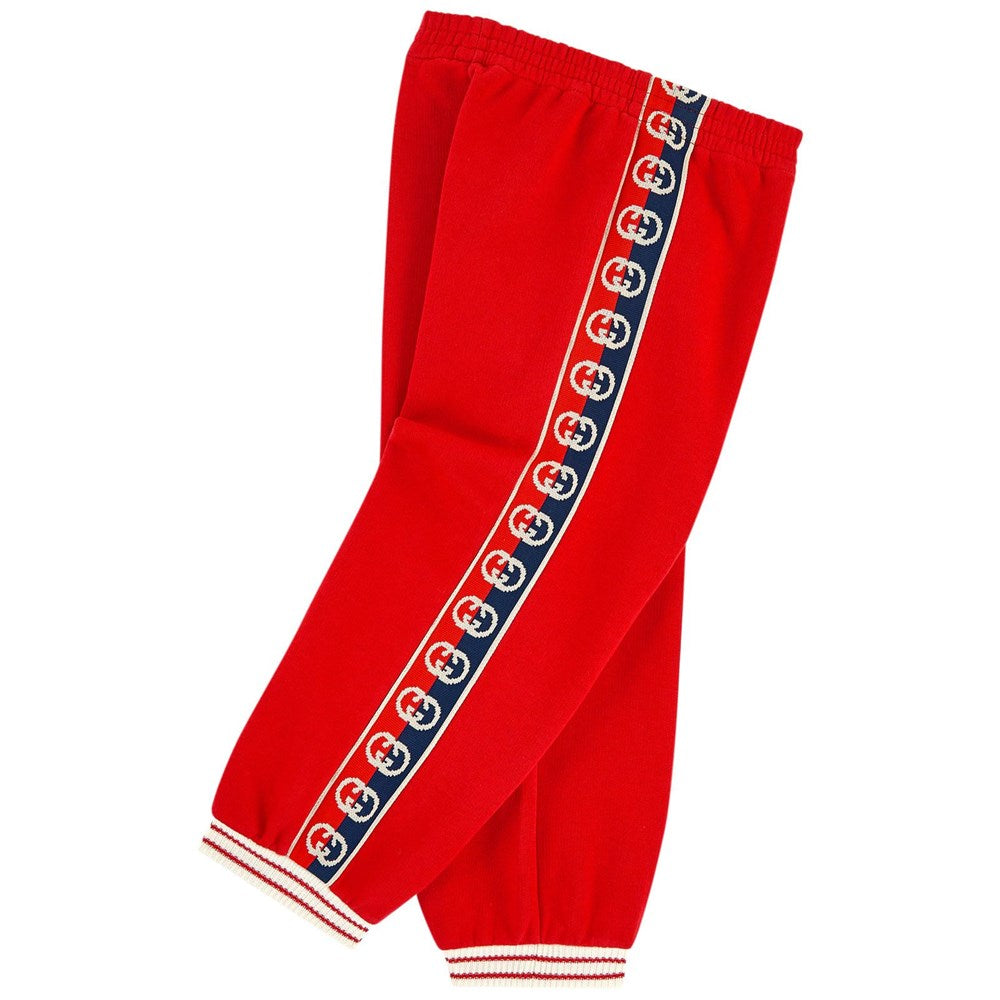 Boys & Girls Red GG Cotton Trousers