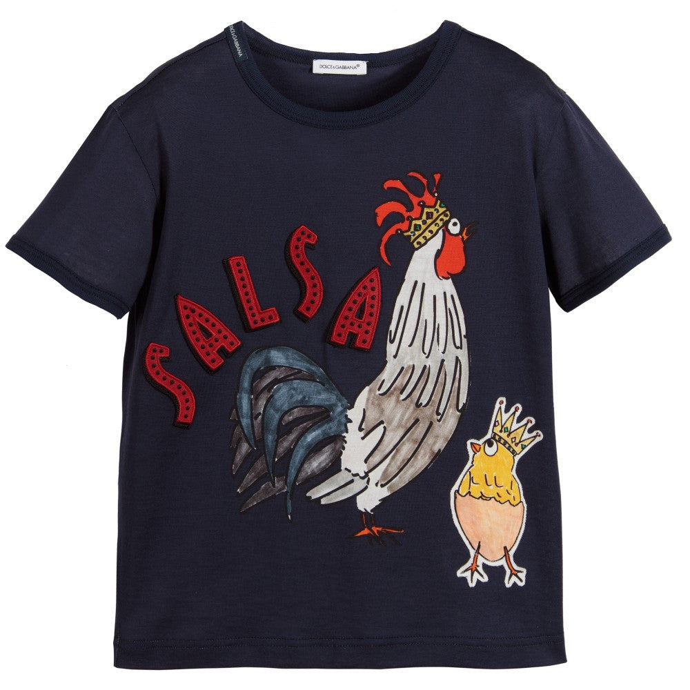 Boys Navy Blue 'Chinese New Year' T-Shirt - CÉMAROSE | Children's Fashion Store - 2