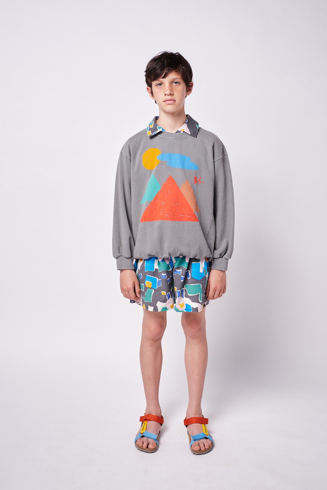 Boys & Girls Grey Cotton Sweatshirt