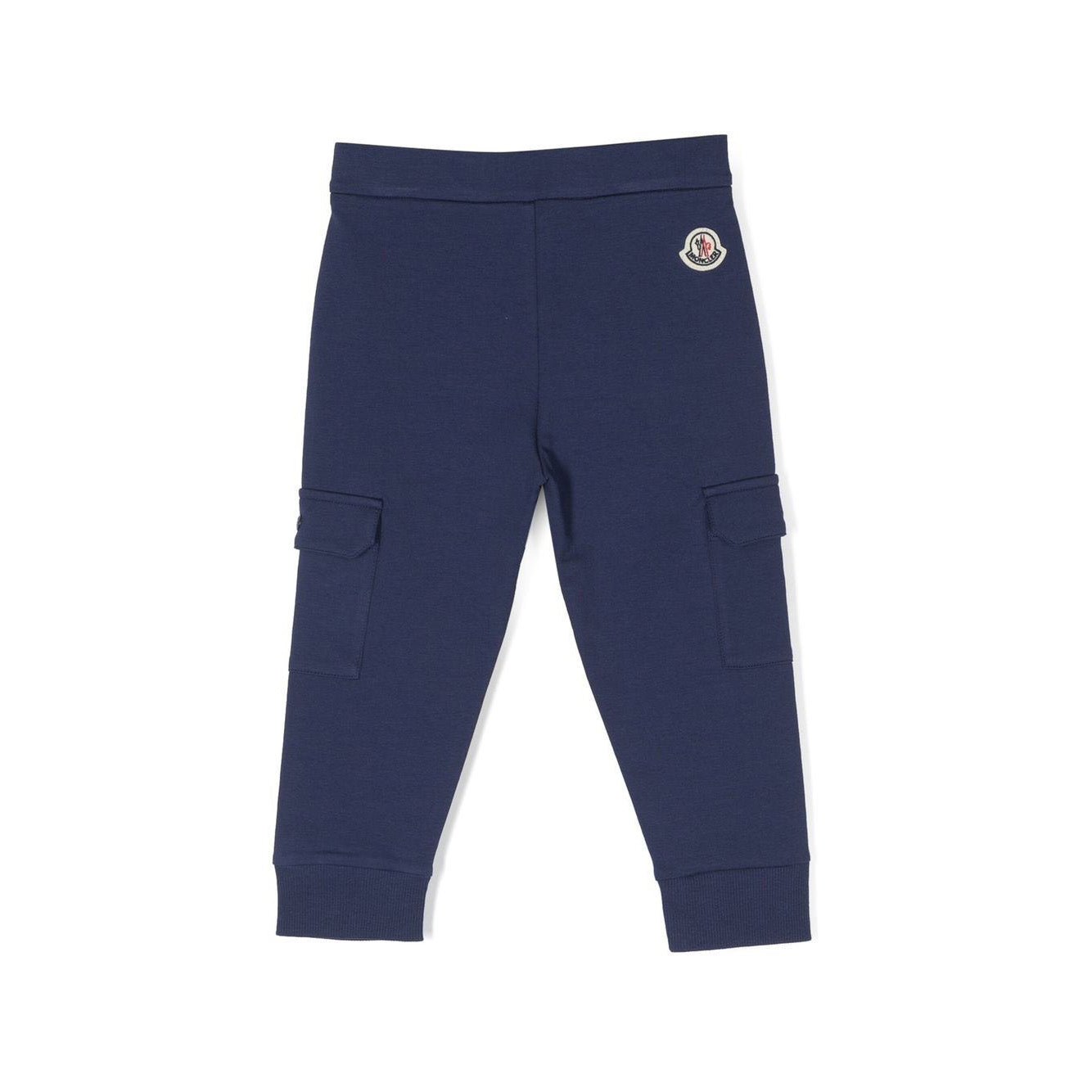 Baby Boys Blue Logo Cotton Trousers