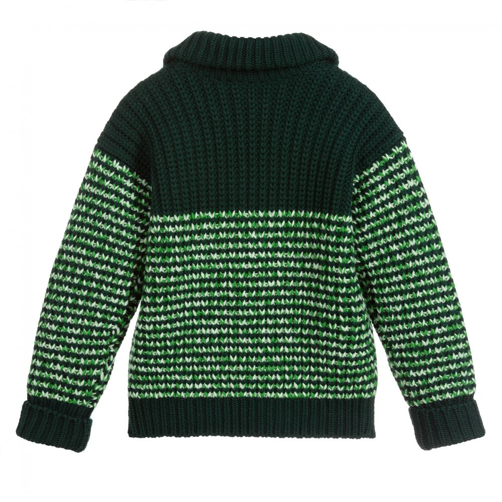 Boys & Girls Green Wool Jumper