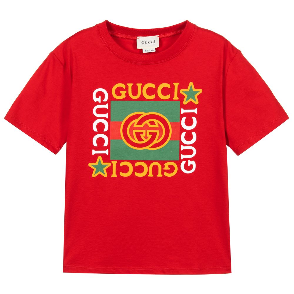 Boys & Girls Red GG T-Shirt