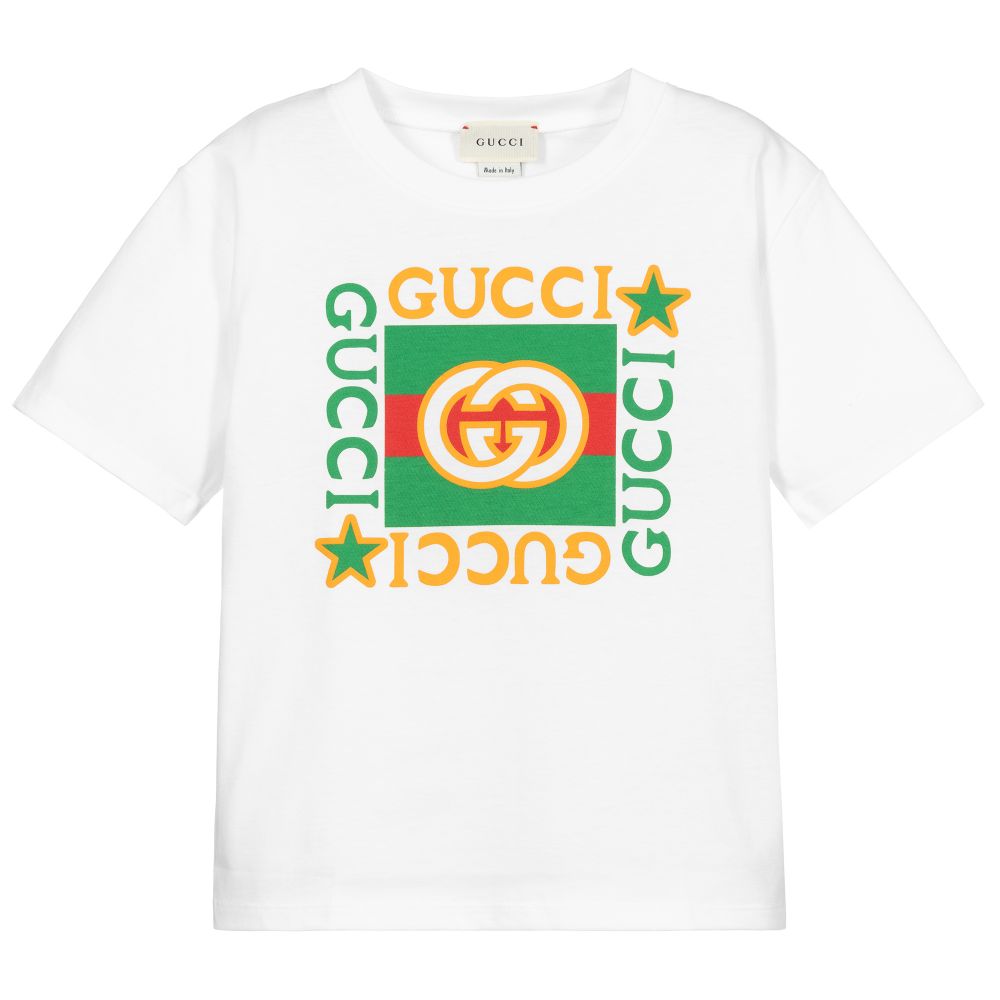 Boys & Girls White GG T-Shirt