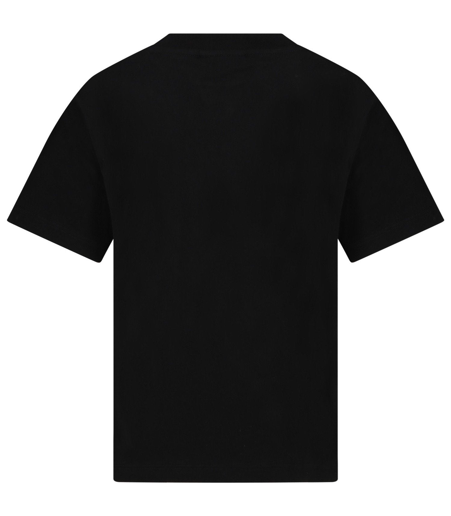 Boys & Girls Black Cotton Logo T-Shirt