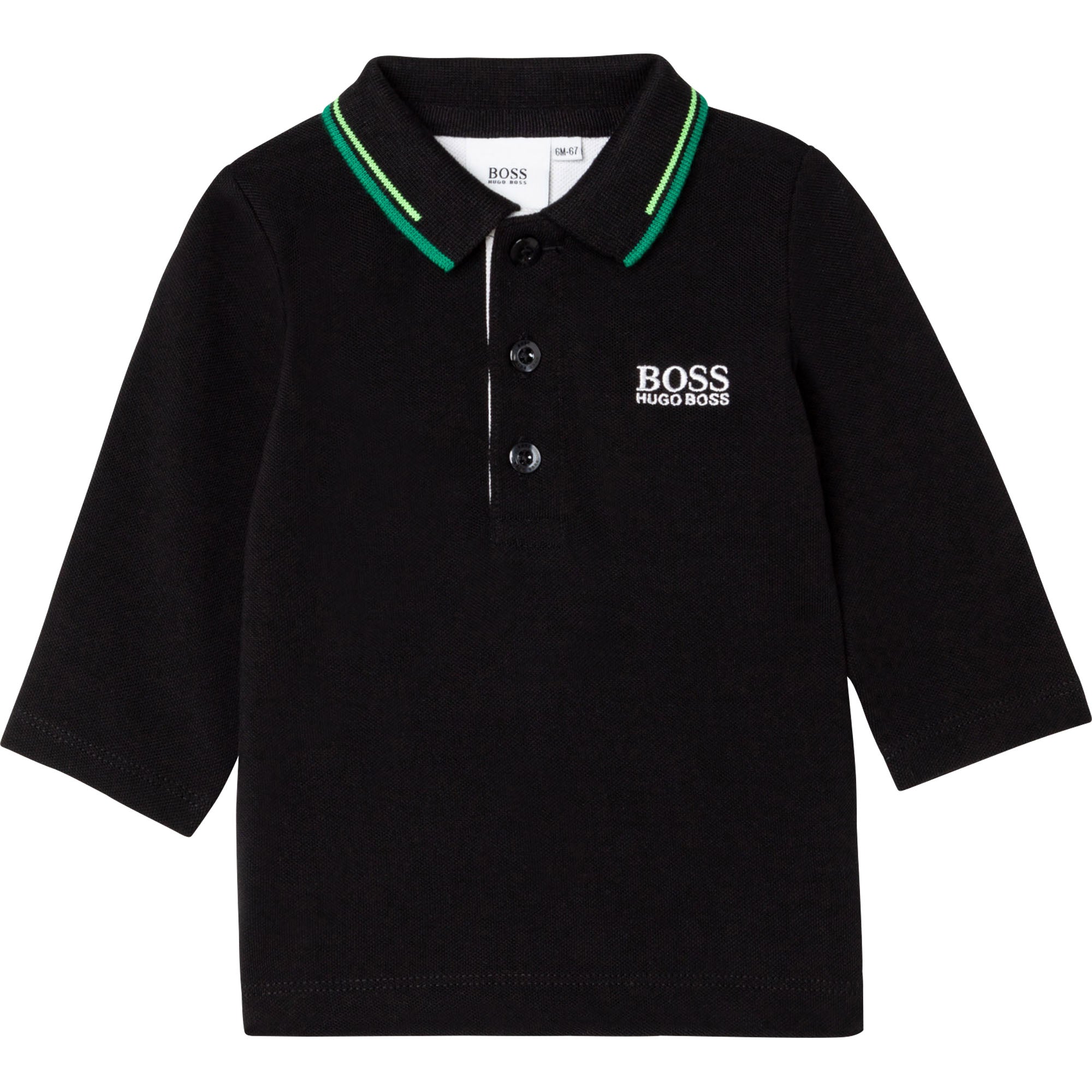 Boys Black Logo Polo Shirt