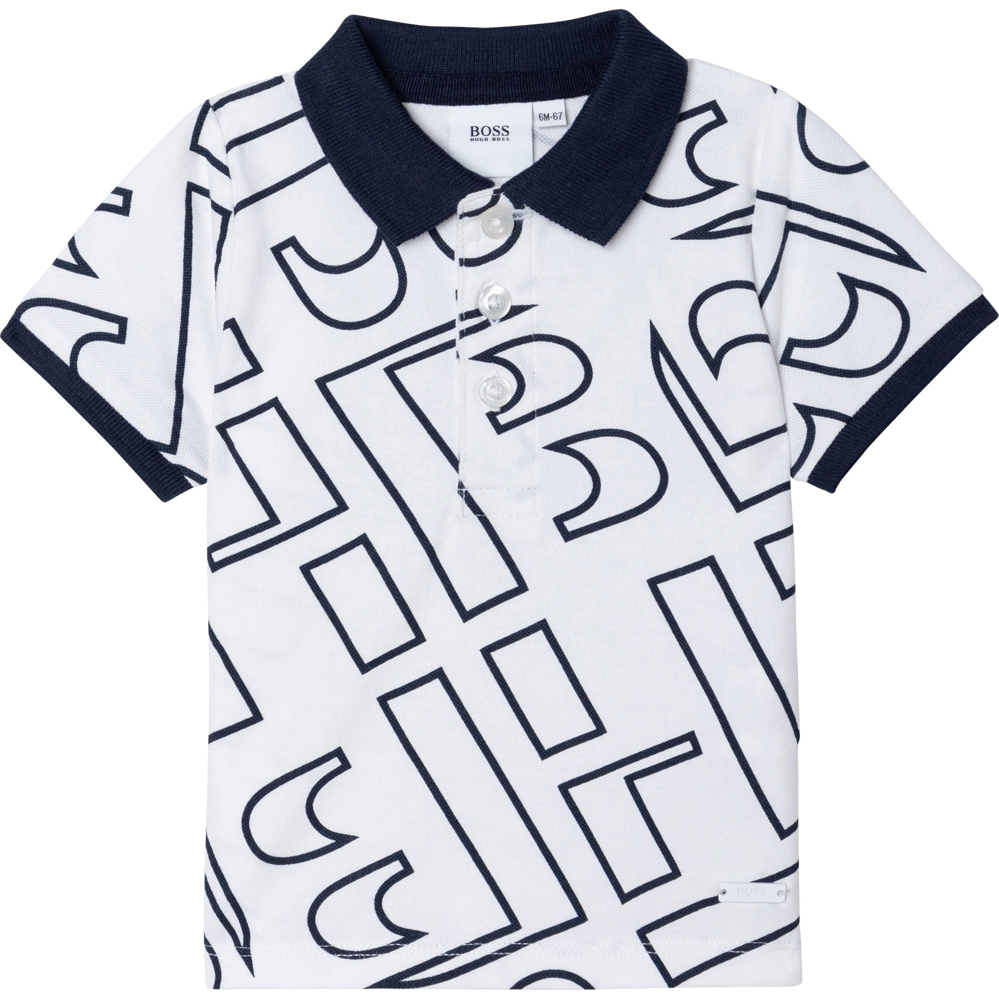 Baby Boys White Logo Polo Shirt