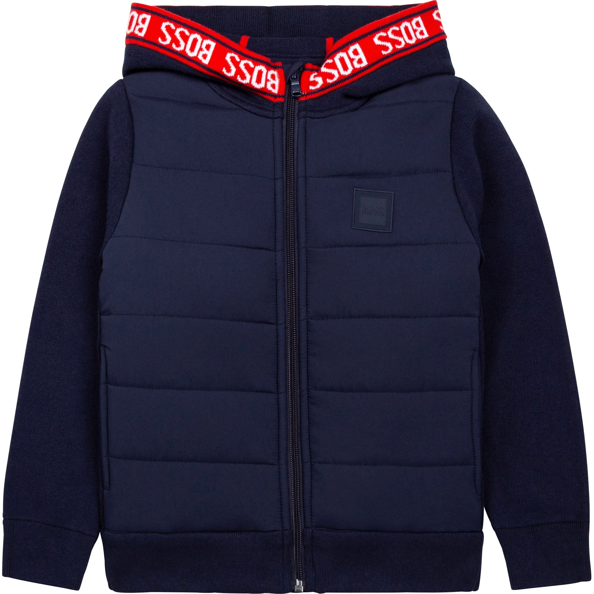 Boys Navy Zip-Up Top