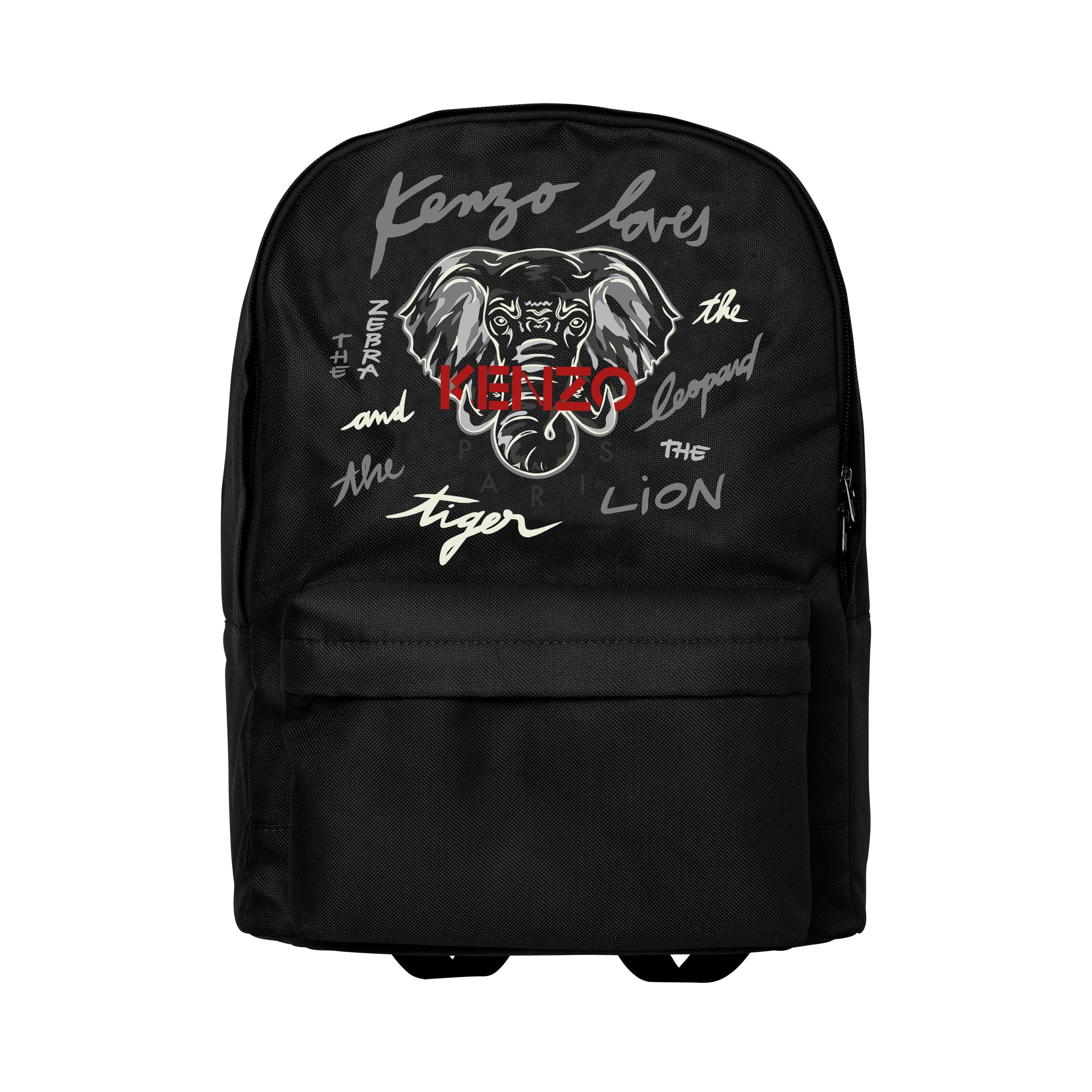 Boys Black Logo Backpack