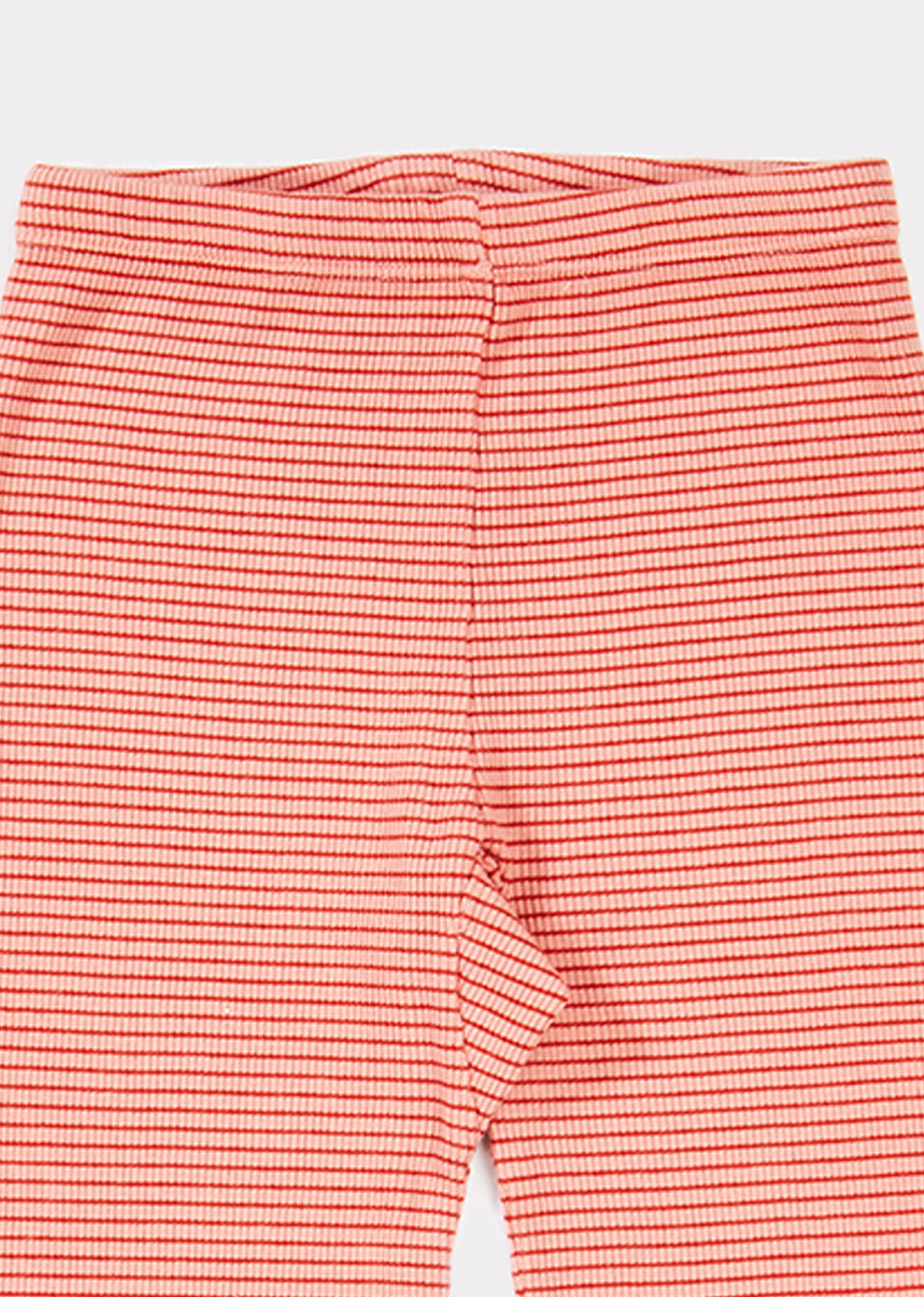 Girls Pink Striped Cotton Trousers