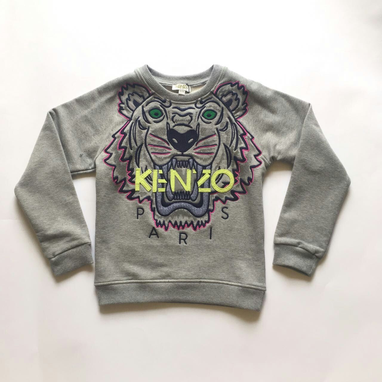 Boys Grey Tiger Embroidered Sweatshirt - CÉMAROSE | Children's Fashion Store