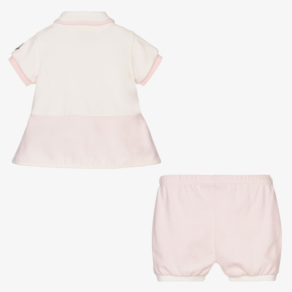 Baby Girls Pink Cotton Dress Set