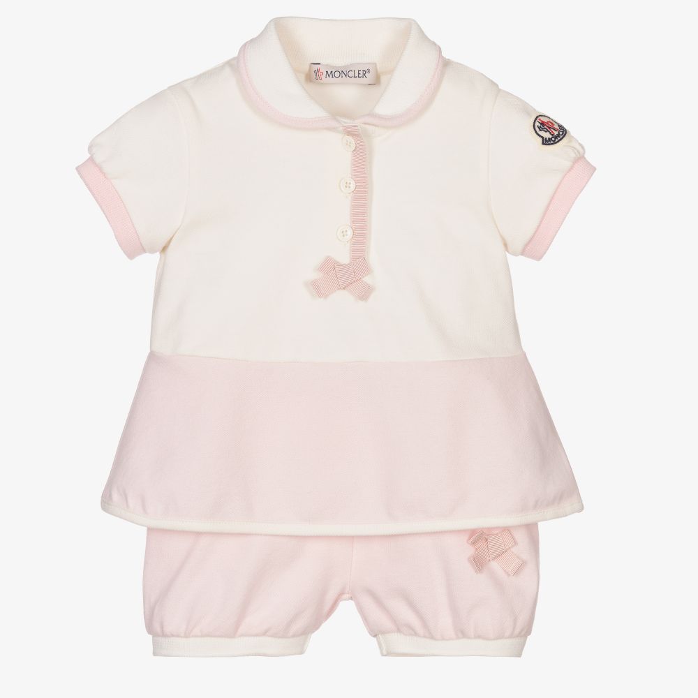 Baby Girls Pink Cotton Dress Set