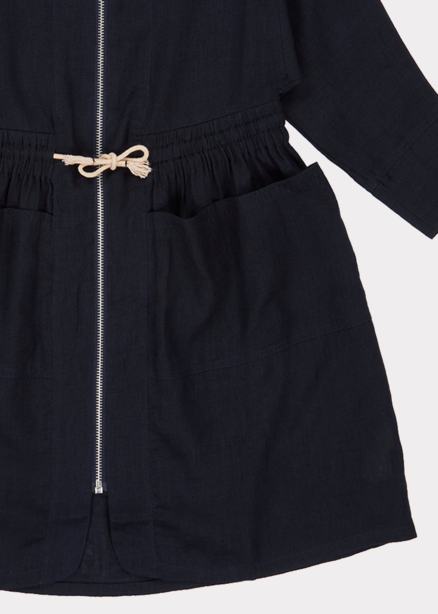 Girls Navy Waist Dress