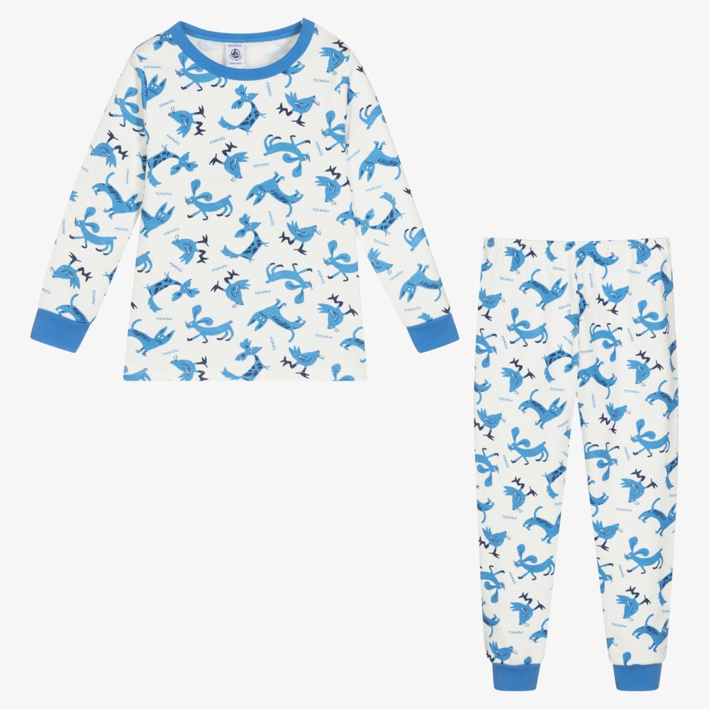 Boys & Girls White Cotton Nightwear Set