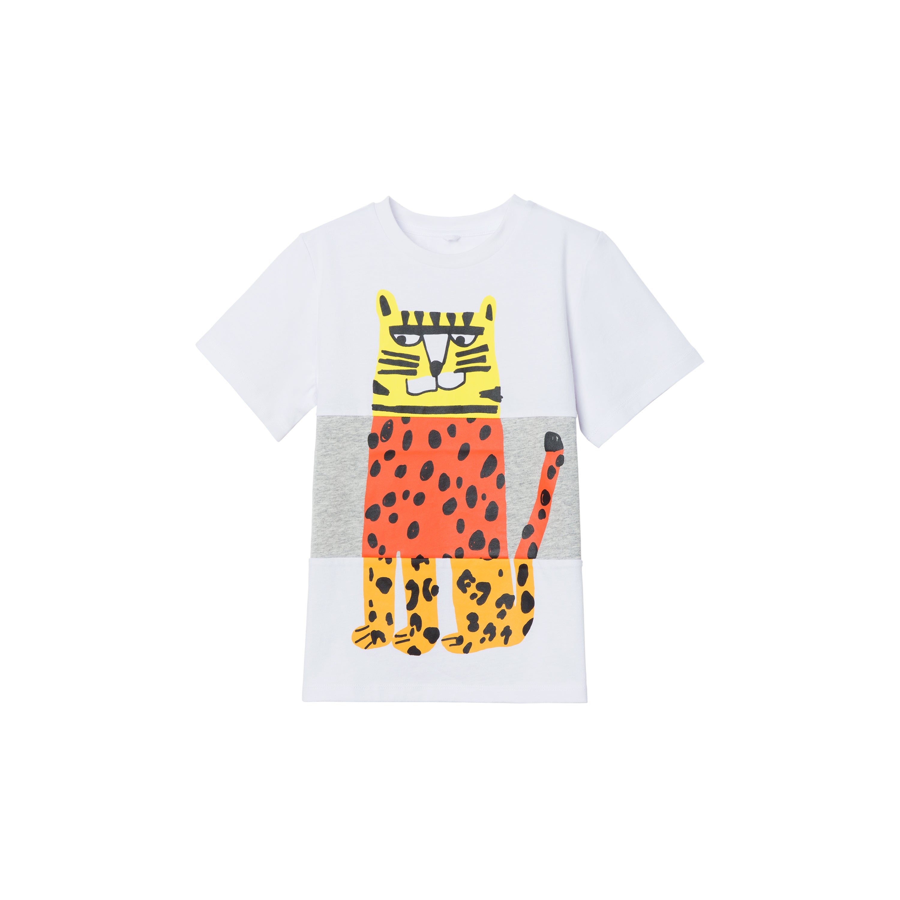 Boys White Printing Cotton T-Shirt