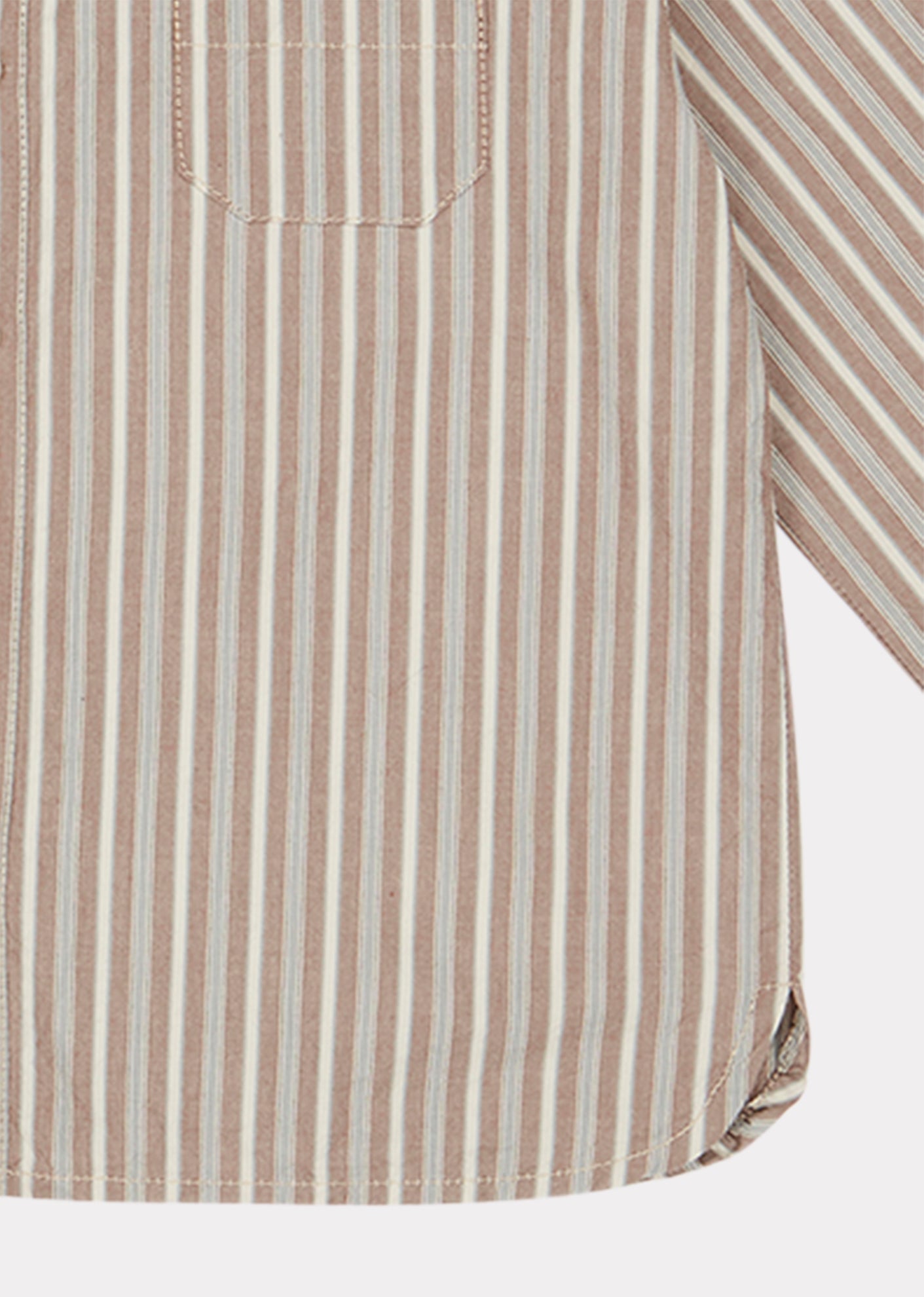 Boys Brown Stripe Stint Shirt