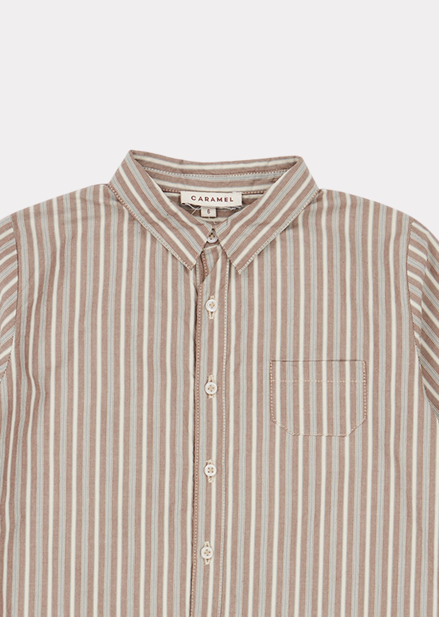 Boys Brown Stripe Stint Shirt