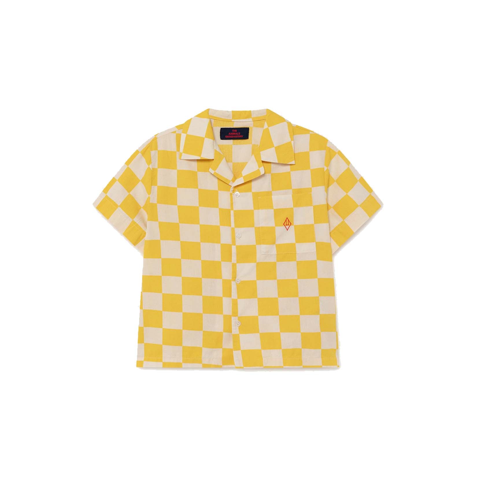 Boys & Girls Yellow Squares Cotton Shirt