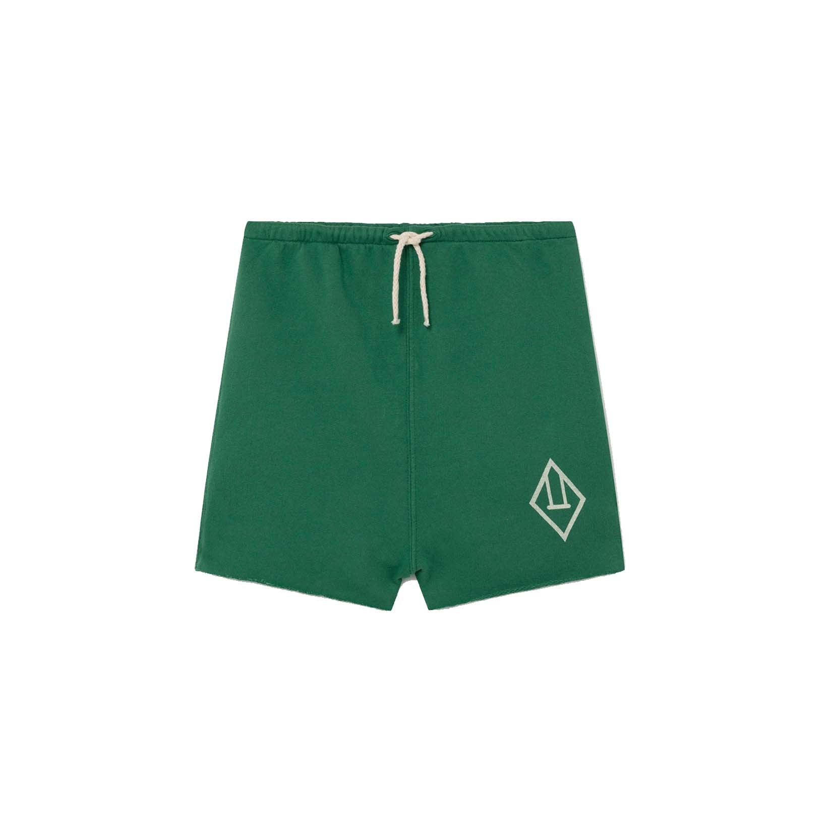 Boys & Girls Green Logo Cotton Shorts