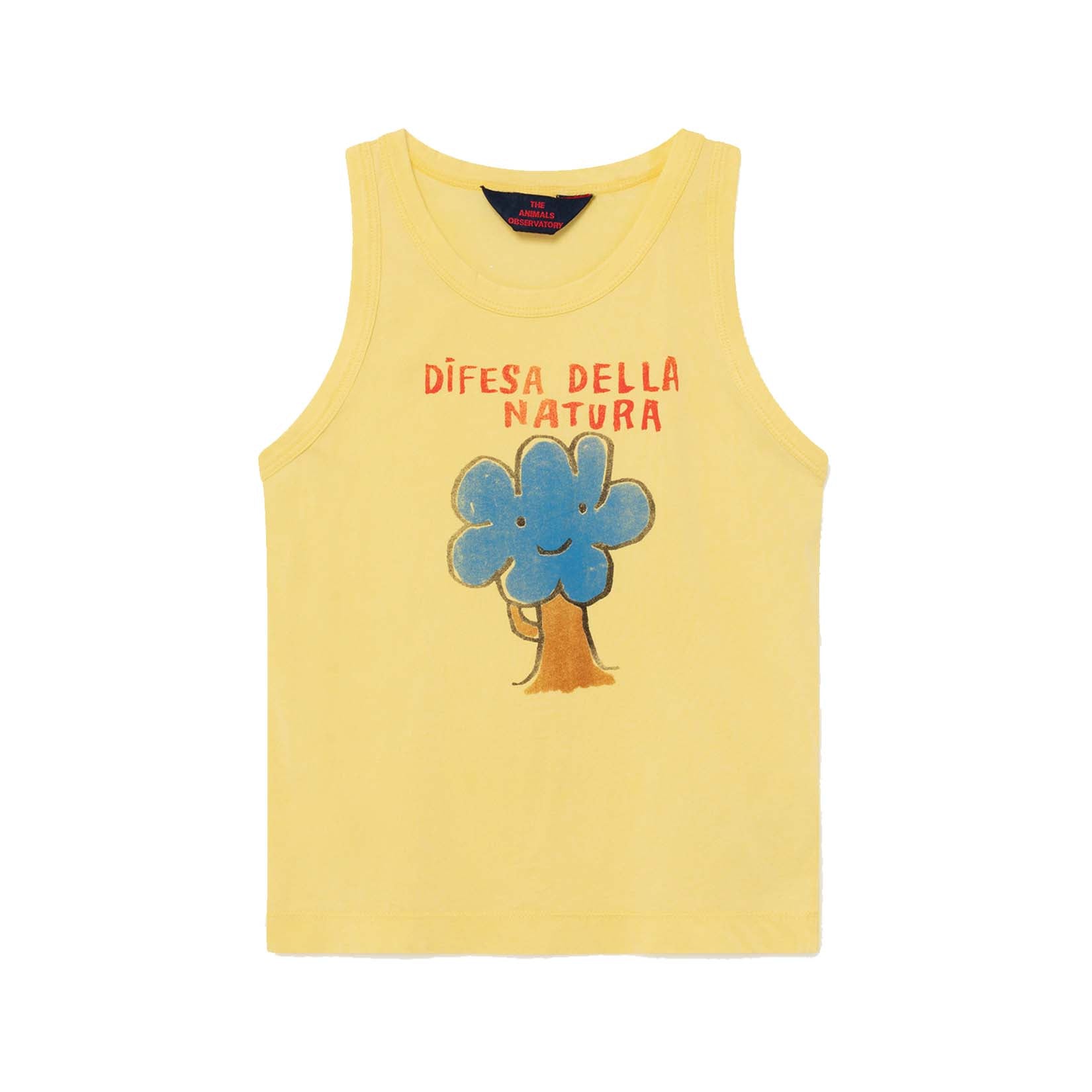 Boys Yellow Tree Cotton Tank Top