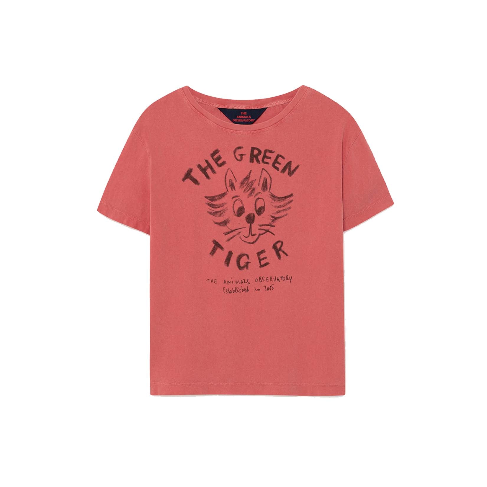 Boys & Girls Red Tiger Cotton T-Shirt